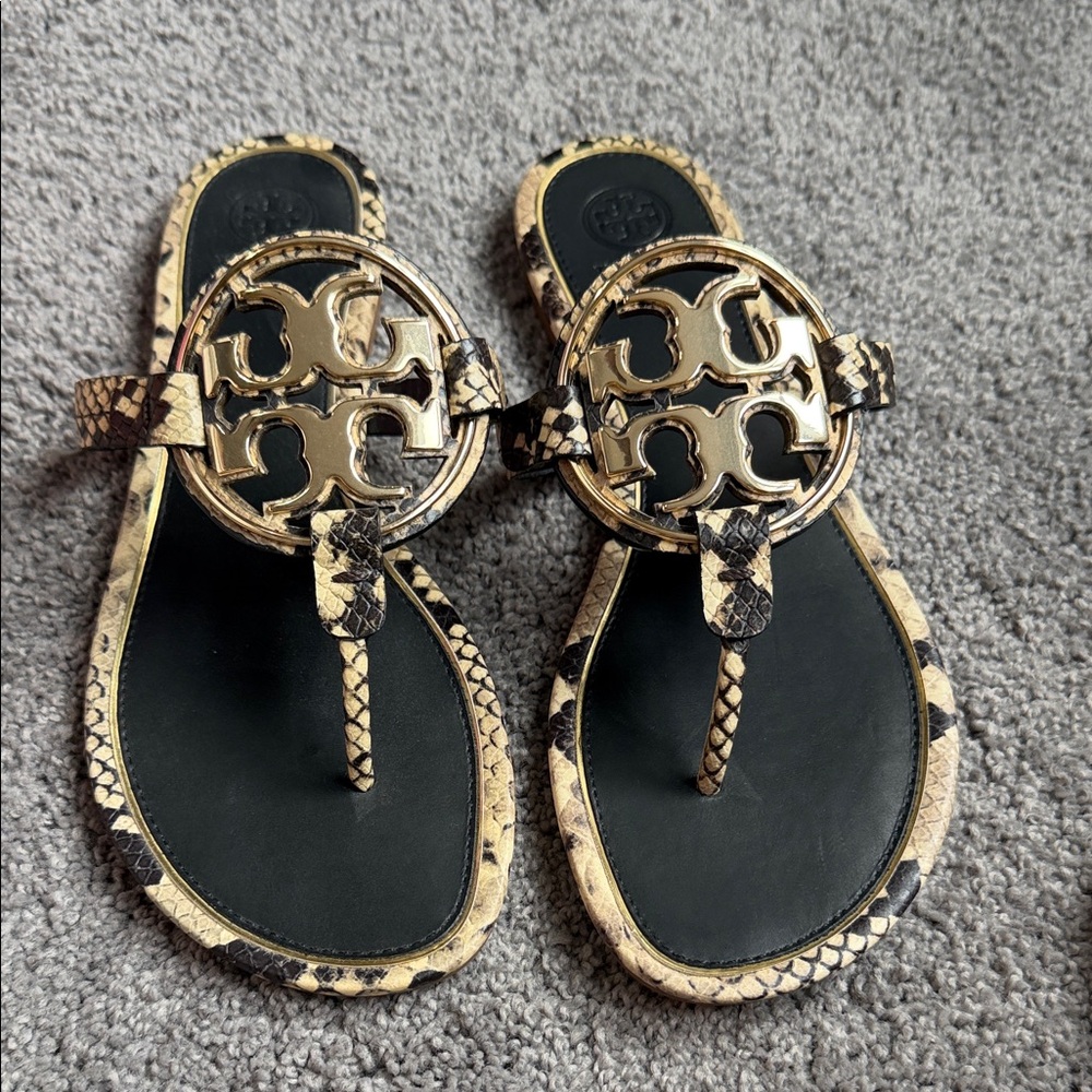 Tory Burch Snake Skin Sandals